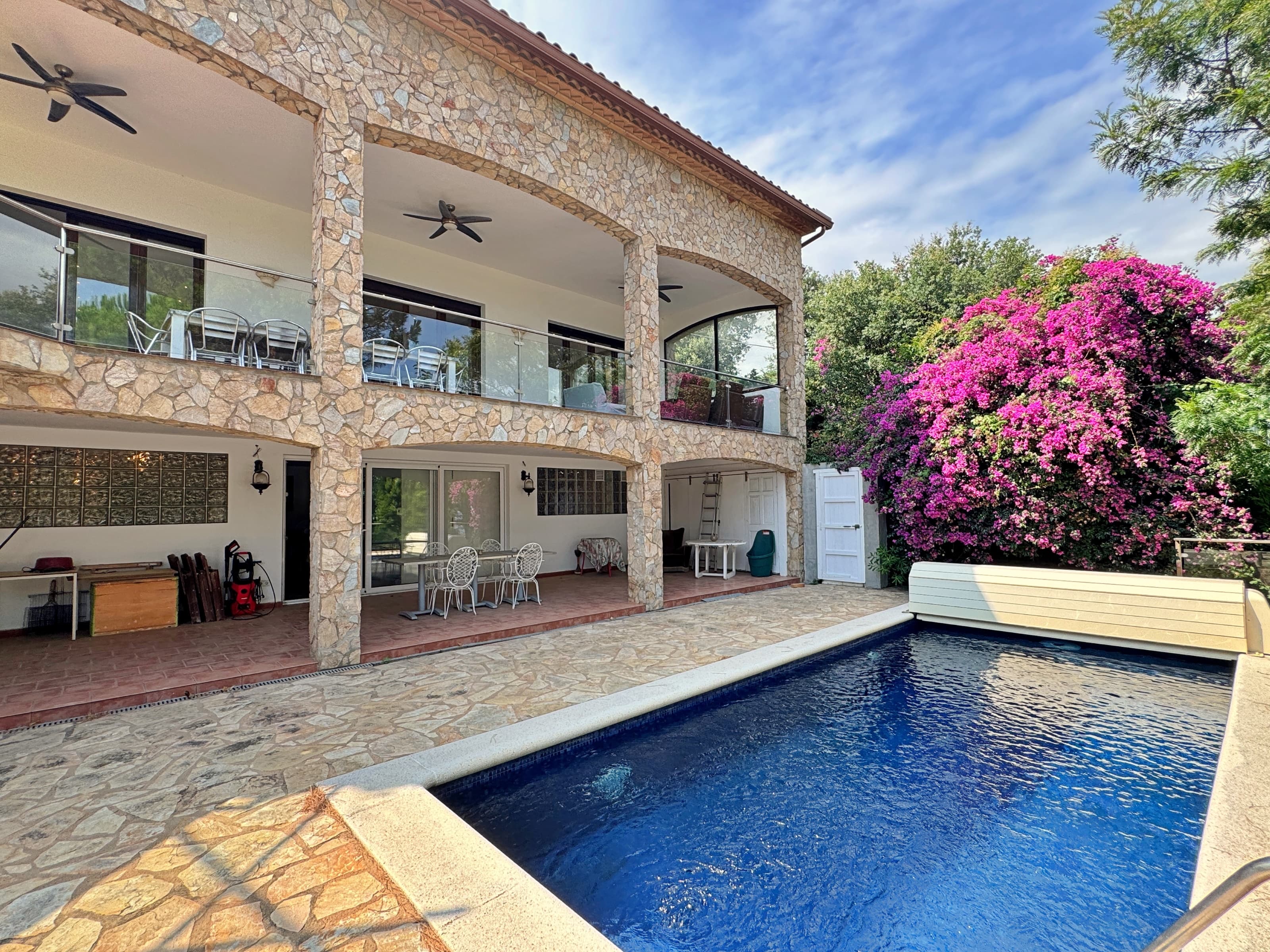 Spacious home with pool and Mediterranean views